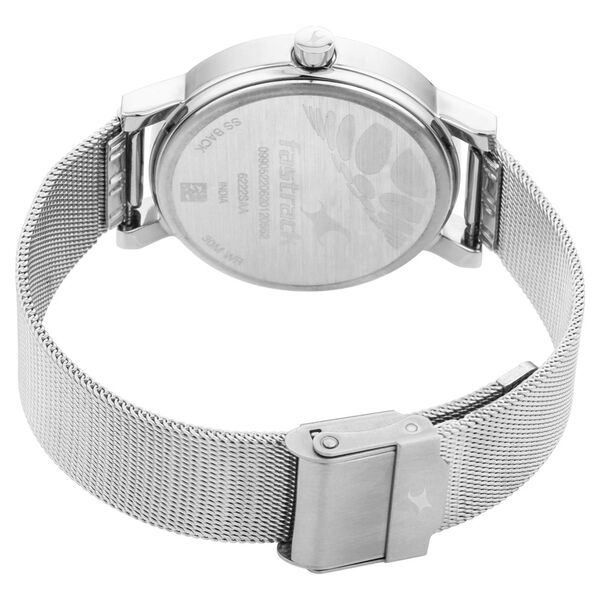 Fastrack Animal Print Quartz Analog with Date Bicolour Dial Stainless Steel Strap Watch for Girls - image number 5