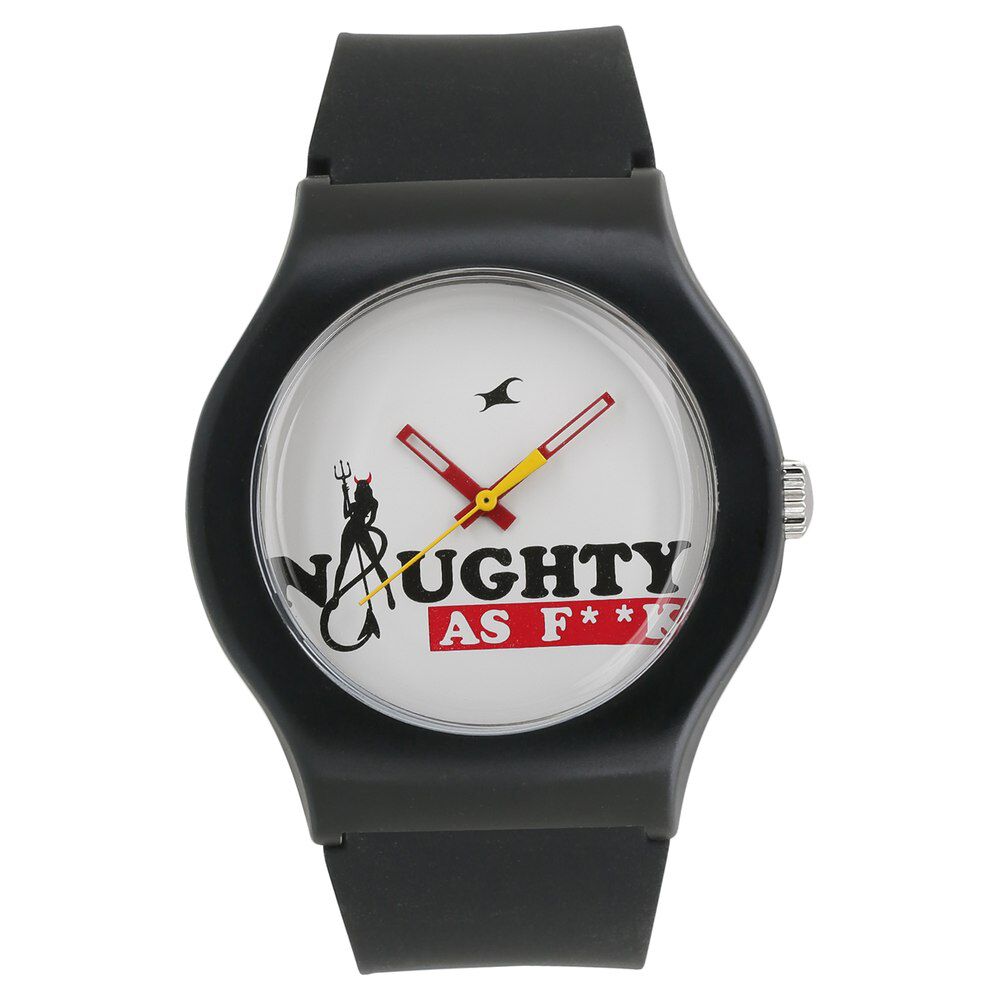 Fastrack black and white watch discount