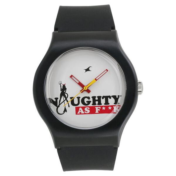 Fastrack Quartz Analog White Dial Silicone Strap Watch for Unisex - image number 0