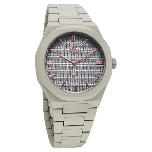 Vyb Hustler By Fastrack Quartz Analog Grey Dial Metal Strap Watch For Guys - image number 0