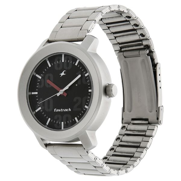 Fastrack Quartz Analog Black Dial Stainless Steel Strap Watch for Guys - image number 1