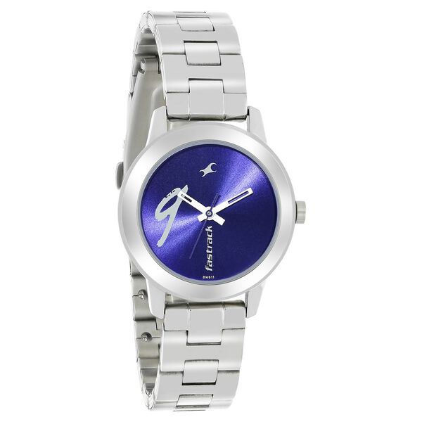 Fastrack Tropical Waters Quartz Analog Blue Dial Metal Strap Watch for Girls - image number 1