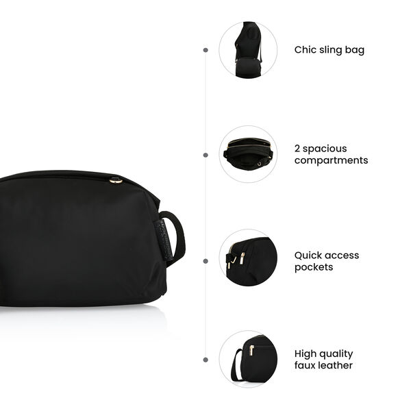 Fastrack Everyday Sling Bag in Black - image number 7