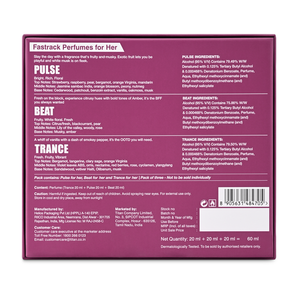 Fastrack Travel Pack for Her (20 ml X 3) - image number 2