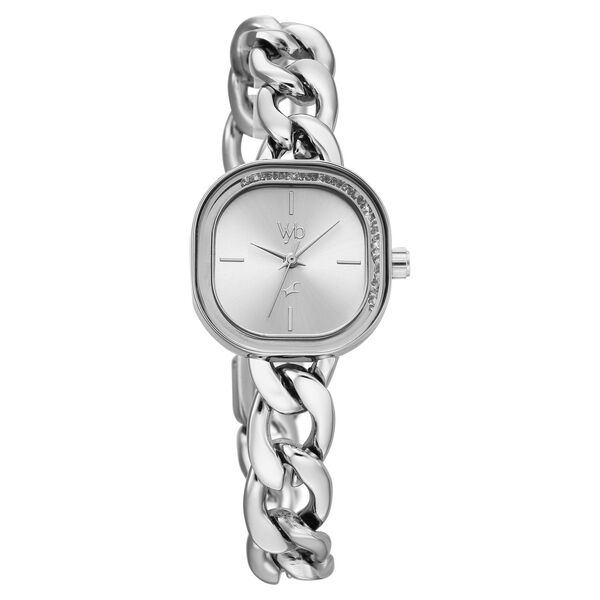 Vyb Starlet By Fastrack Quartz Analog Silver Dial Silver Metal Strap Watch For Girls - image number 1