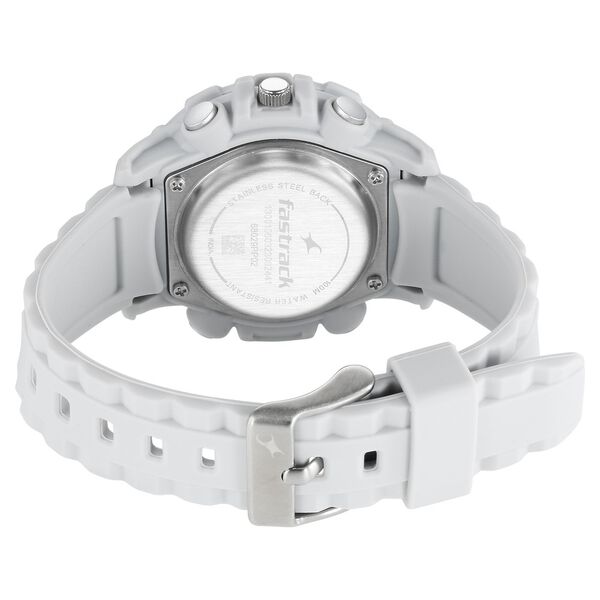 Fastrack Street line Quartz Analog Digital Grey Dial Silicone Strap Watch for Girls - image number 4