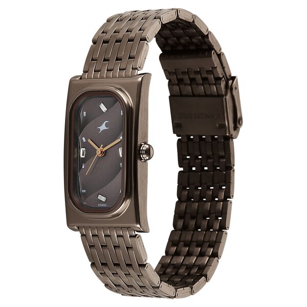Fastrack Gelato brown analog bracelet watch with Chocolate dial for Girls - image number 2