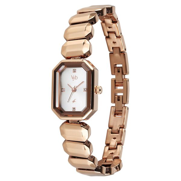 Vyb Celeste By Fastrack Quartz Analog Silver Dial Metal Strap Watch For Girls - image number 3