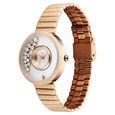 Vyb Celeste By Fastrack Quartz Analog White Dial Rose Gold Stainless Steel Strap Watch For Girls - image number 2