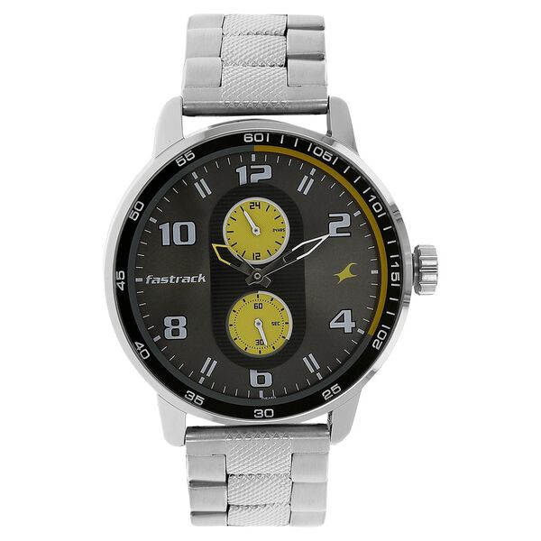 Fastrack Motorheads Quartz Multifunction Grey Dial Stainless Steel Strap Watch for Guys - image number 0