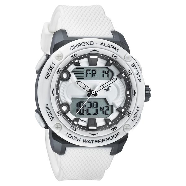 Fastrack Streetwear White Dial with White Colour Strap Watch for Guys - image number 0