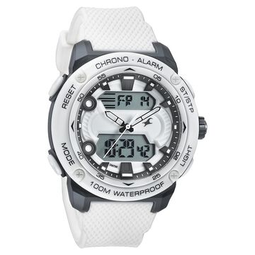 Fastrack Streetwear White Dial with White Colour Strap Watch for Guys