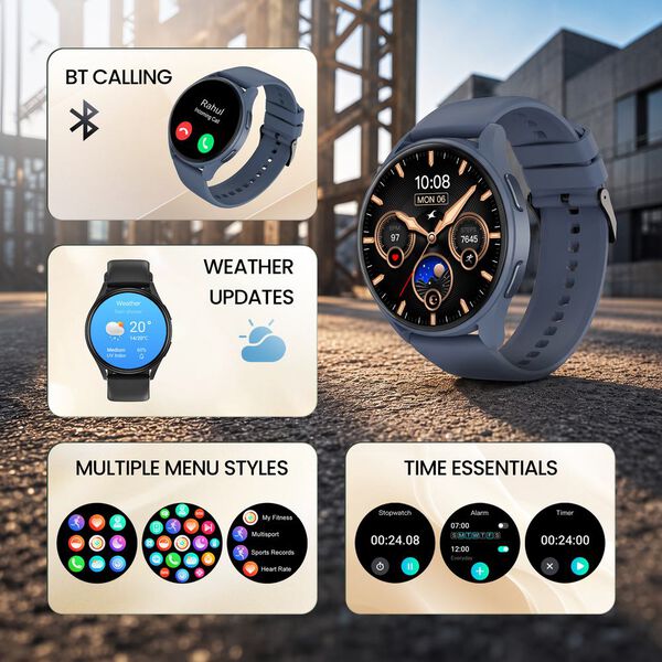 Fastrack Smart Revoltt XR1 Pro Smartwatch with 3.63 cm AMOLED Display BT Calling & Health Tracking - image number 7