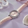 Fastrack Vyb Mirage Quartz Analog Pink Dial Pink Color Leather Strap Watch For Girls - image number 0
