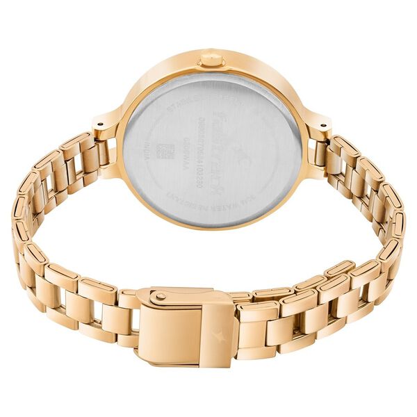 Fastrack MetaWe Quartz Analog Pink Dial Stainless Steel Strap Watch For Girls - image number 4