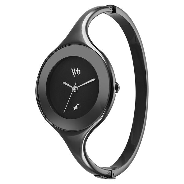 Vyb Slayer By Fastrack Quartz Analog Black Dial Metal Strap Watch For Girls - image number 3