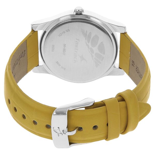 Fastrack Quartz Analog Silver Dial Leather Strap Watch for Girls - image number 3