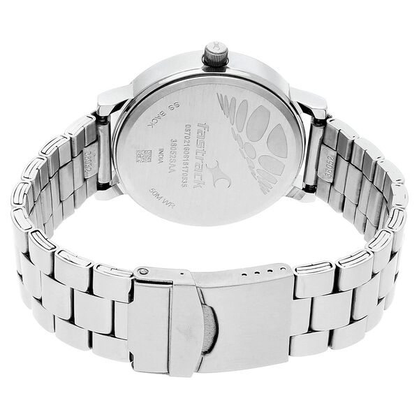 Fastrack Bold Quartz Analog Brown Dial Stainless Steel Strap Watch for Guys - image number 4