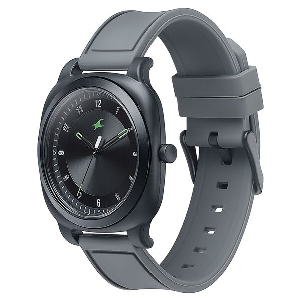Fastrack Hype Retro Aracde Quartz Analog Unisex Watch With Black Dial Grey Silicone Strap Watch For Unisex - image number 2