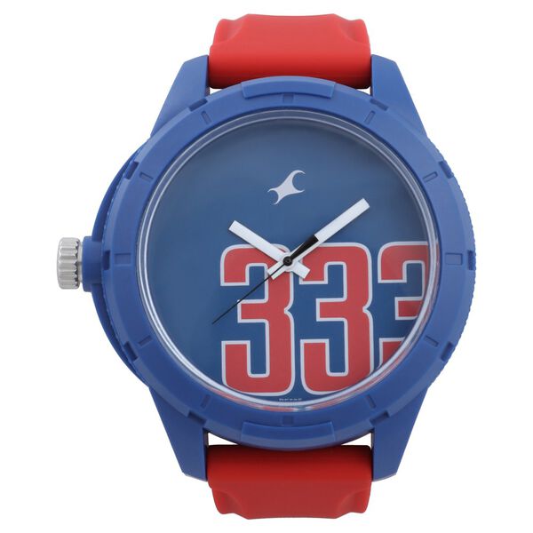 Fastrack Quartz Analog Blue Dial Plastic Strap Watch for Unisex - image number 0