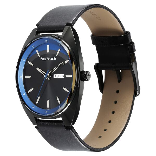 Fastrack Snob X Black Dial Leather Strap Watch for Guys - image number 2