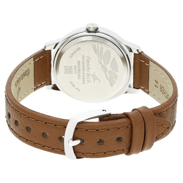 Fastrack Tropical Waters Quartz Analog Green Dial Leather Strap Watch for Girls - image number 4