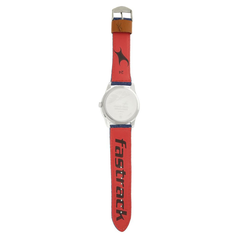 Buy Online Fastrack Denim Quartz Analog Blue Dial Denim Strap Watch for Guys nn3189kl02 Fastrack