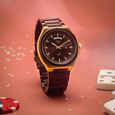 Vyb Orion By Fastrack Quartz Analog Black Dial Metal Strap Watch For Guys - image number 0