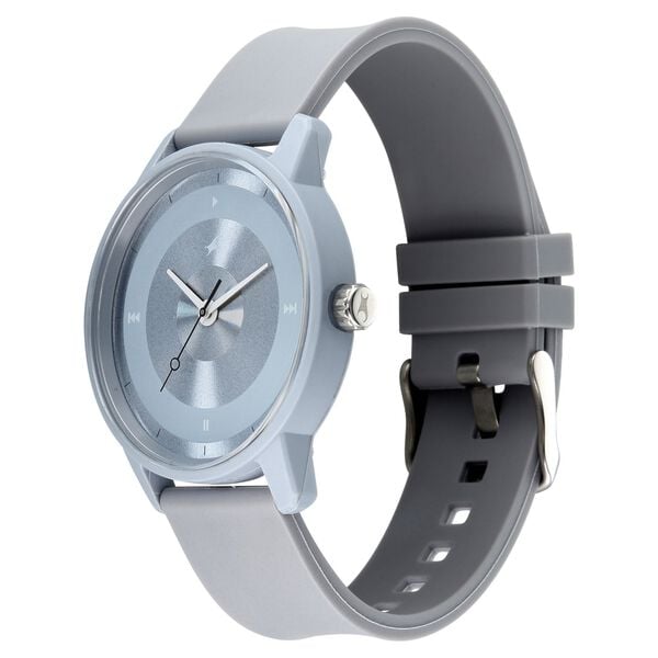 Fastrack Y2K Analog with Icy Blue Dial Silicon Strap Watch for Guys - image number 2