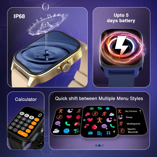 Fastrack New Astor FS1 PRO Smartwatch, Large Super AMOLED Display 5 CM AOD, NextGen Chipset lag Free & Fast Experience - image number 5