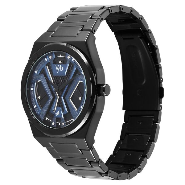 Vyb Limitless By Fastrack Quartz Analog Blue Dial Metal Strap Watch For Guys - image number 3