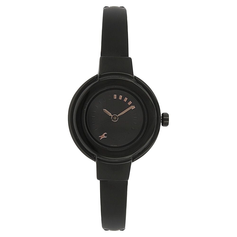Buy Online Fastrack Quartz Analog Black Dial Stainless Steel Strap Watch for Girls nk6113nm01 Fastrack