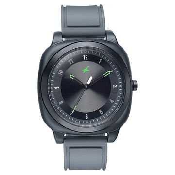Fastrack Hype Retro Aracde Quartz Analog Unisex Watch With Black Dial Grey Silicone Strap Watch For Unisex