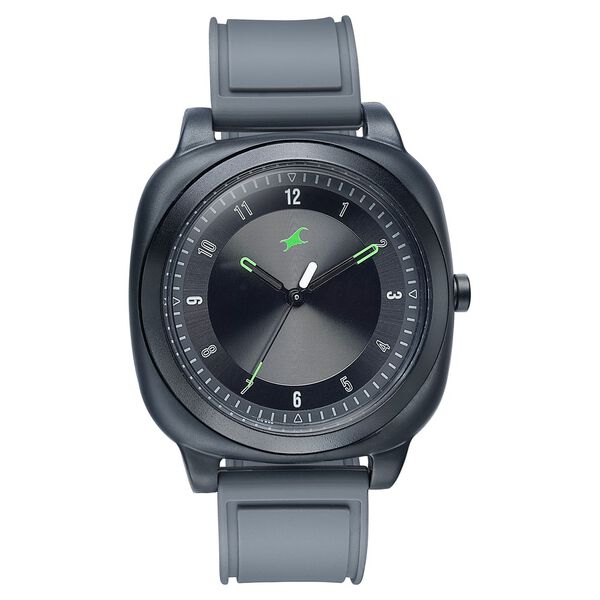 Fastrack Hype Retro Aracde Quartz Analog Unisex Watch With Black Dial Grey Silicone Strap Watch For Unisex - image number 0