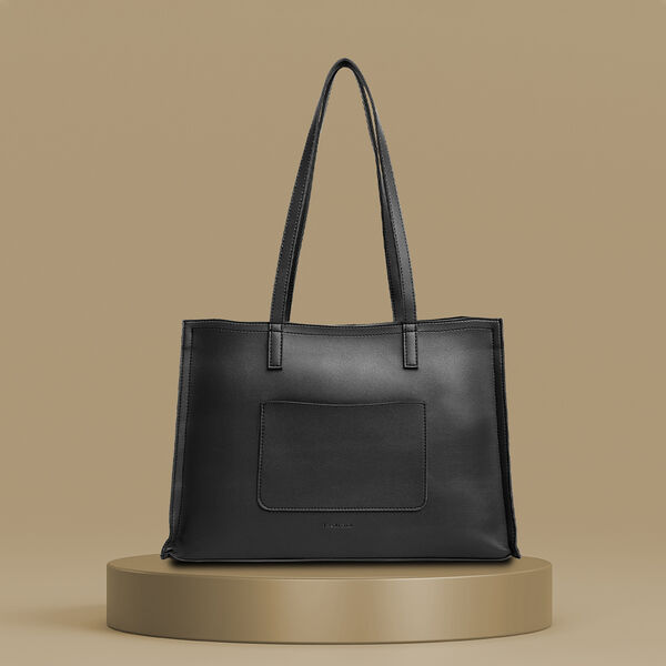 Fastrack Chic Spacious Laptop Tote Bag for Women | Stylish Casual Bag for Ladies, Women, Girls | College, Work Bag Made of High-Quality Faux Leather (Black) - image number 9