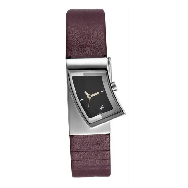 Fastrack Quartz Analog Black Dial Leather Strap Watch for Girls - image number 0