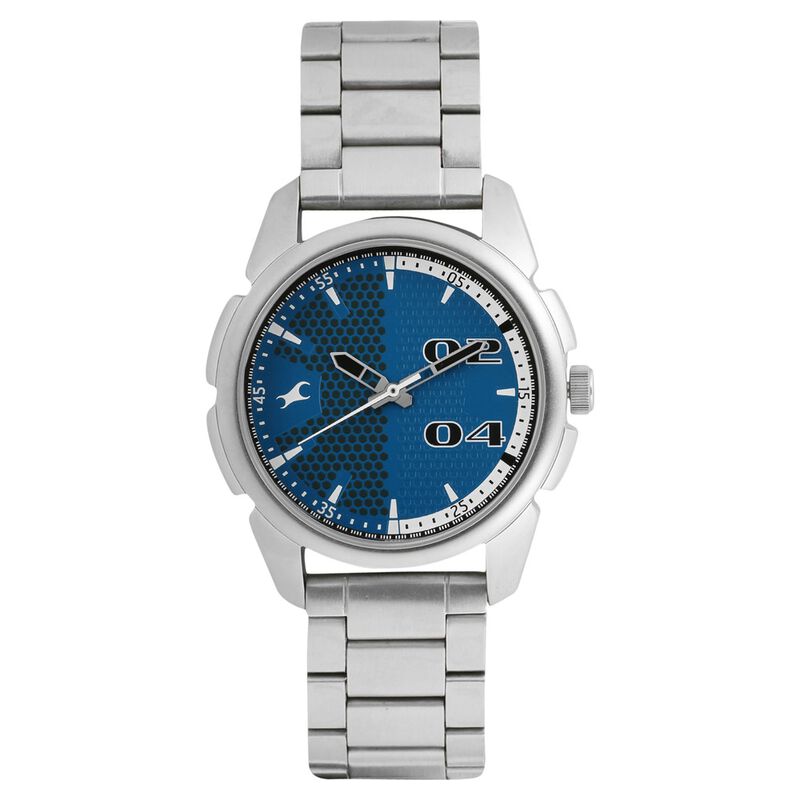 Buy Online Fastrack Loopholes Quartz Analog Blue Dial Stainless