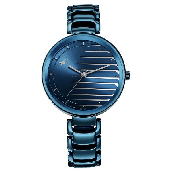 Fastrack Style Up Quartz Analog Blue Dial Metal Strap Watch for Girls - image number 2