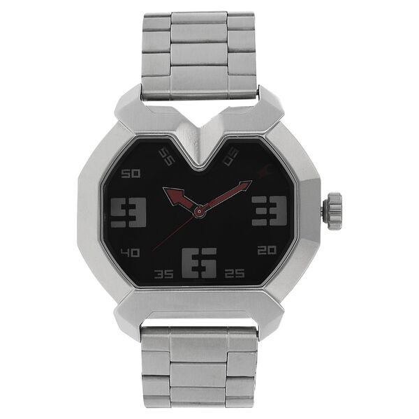 Fastrack Quartz Analog Black Dial Stainless Steel Strap Watch for Guys - image number 0