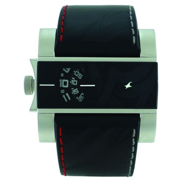 Fastrack Quartz Analog Black Dial Leather Strap Watch for Guys - image number 0