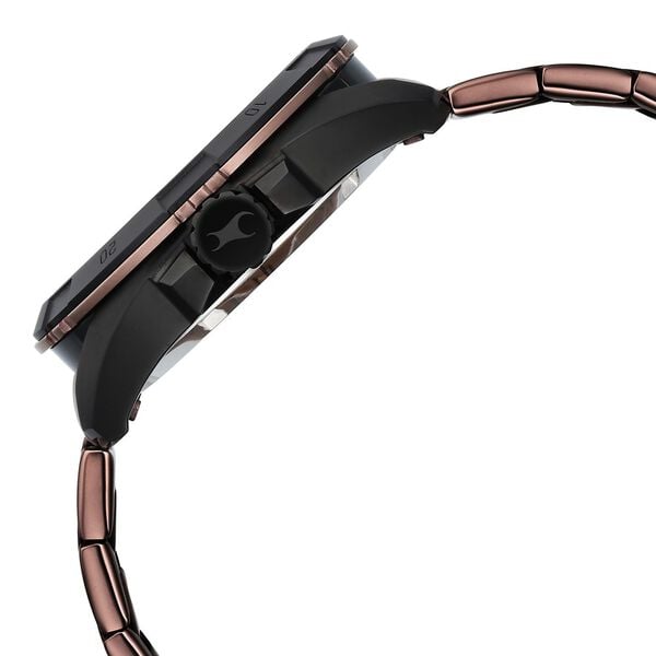 Fastrack Automatics Black Dial Brown Stainless Steel Strap Watch For Guys - image number 4