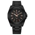 Vyb Challenger By Fastrack Quartz Analog Black Dial Black Stainless Steel Strap Watch For Guys - image number 1