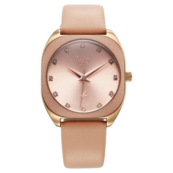 Vyb Muse By Fastrack Quartz Analog Pink Dial Leather Strap Watch For Girls - image number 2