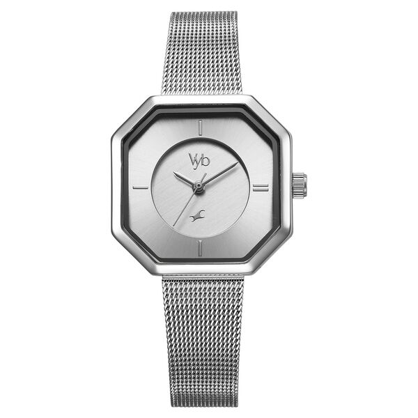 Fastrack Vyb Prodigy Quartz Analog Silver Dial Stainless Steel Strap Watch for Girls - image number 1
