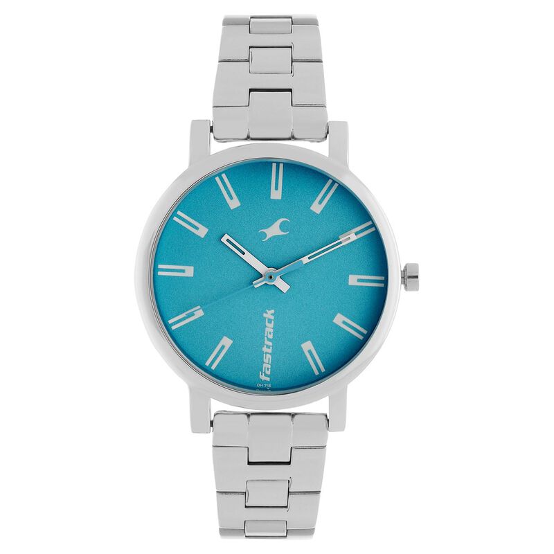 Buy Online Fastrack Fundamentals Quartz Analog Blue Dial Stainless