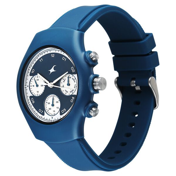Fastrack Hype Multifunction with Blue dial Blue Silicon Strap watch for Guys - image number 2