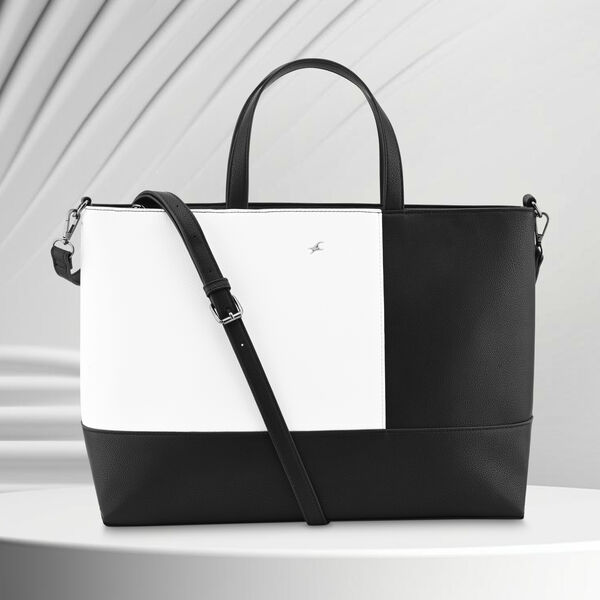 Fastrack ColourPop Laptop Tote in White and  black - image number 0