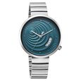 Fastrack Groove Quartz Analog with Date Teal Dial Girls Stainless Steel Watch - image number 1