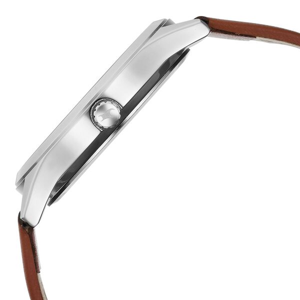 Fastrack Stunners Quartz Analog Blue Dial Brown Leather Strap Watch For Guys - image number 3