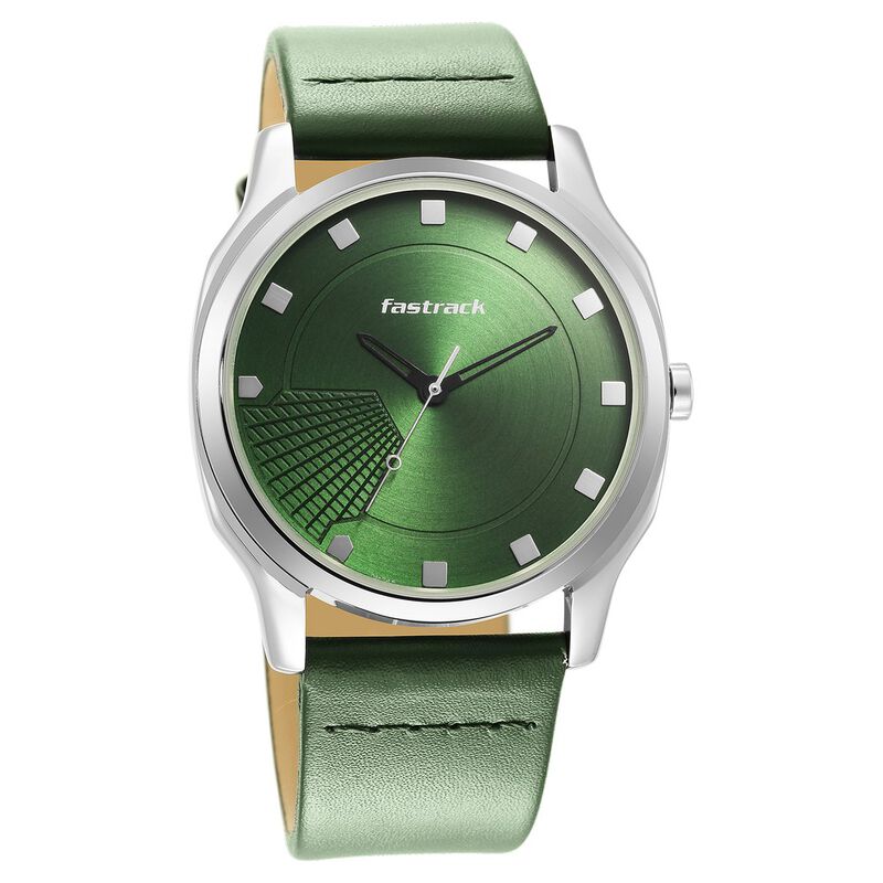 Buy Online Fastrack Stunners Quartz Analog Green Dial Leather